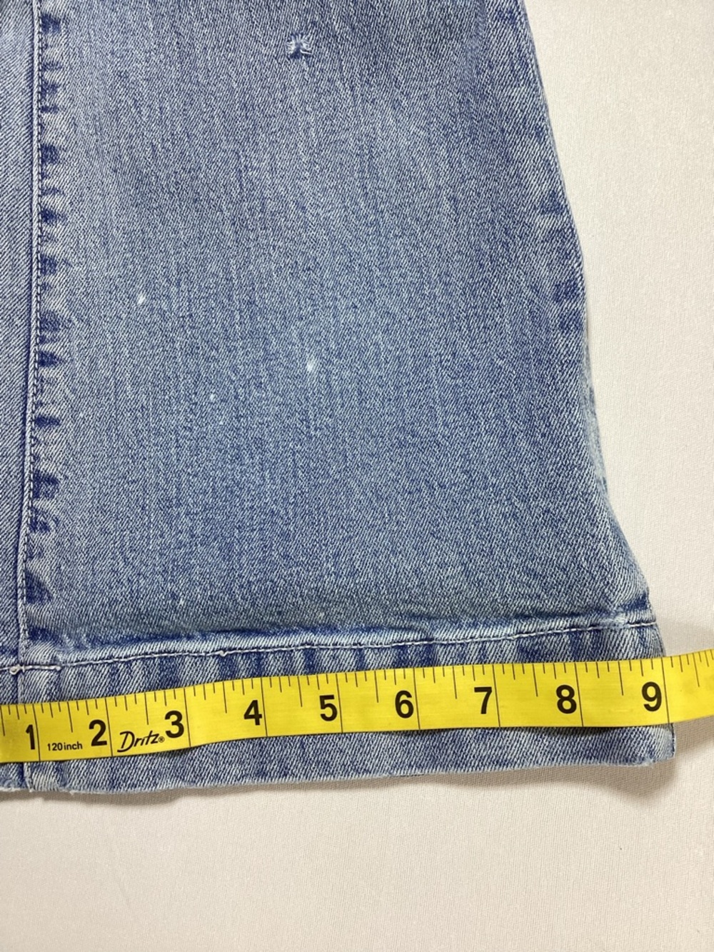 7 For All Mankind Tailorless Dojo Light Blue Flare Jeans - Picture 13 of 15